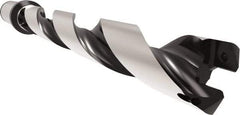 Allied Machine and Engineering - Series 24, 24 to 25.99mm Diam, 25mm Diam Straight Shank with Flange, Helical Flute Spade Drill - 181.9mm Max Depth, 217.8mm Body Length, 273.8mm OAL, Standard Length, Through Coolant - Apex Tool & Supply