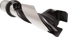 Allied Machine and Engineering - Series 29, 29 to 31.99mm Diam, 32mm Diam Straight Shank with Flange, Helical Flute Spade Drill - 96mm Max Depth, 136.2mm Body Length, 196.2mm OAL, Standard Length, Through Coolant - Apex Tool & Supply
