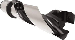 Allied Machine and Engineering - Series 32, 32 to 35mm Diam, 40mm Diam Straight Shank with Flange, Helical Flute Spade Drill - 105mm Max Depth, 157.7mm Body Length, 227.7mm OAL, Standard Length, Through Coolant - Apex Tool & Supply