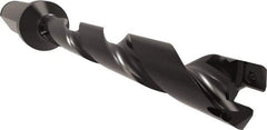 Allied Machine and Engineering - Series 11, 11 to 12mm Diam, 5/8" Diam Straight Shank with Flange, Helical Flute Spade Drill - 3-19/64" Max Depth, 4-11/32" Body Length, 6-7/32" OAL, Standard Length, Through Coolant - Apex Tool & Supply
