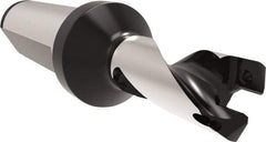 Allied Machine and Engineering - Series 12, 12 to 12.99mm Diam, 20mm Diam Straight Shank with Flange, Helical Flute Spade Drill - 16mm Max Depth, 43.2mm Body Length, 93.2mm OAL, Short Length, Through Coolant - Apex Tool & Supply