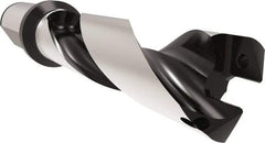 Allied Machine and Engineering - Series 32, 32 to 35mm Diam, 40mm Diam Straight Shank with Flange, Helical Flute Spade Drill - 105mm Max Depth, 157.7mm Body Length, 227.7mm OAL, Standard Length, Through Coolant - Apex Tool & Supply
