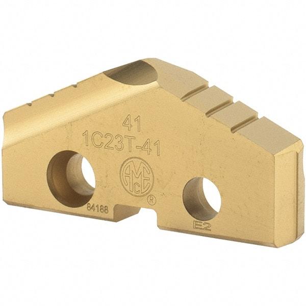 Allied Machine and Engineering - 41mm Diam x 1/4" Thick, Seat Code 3, 132° Included Angle Spade Drill Insert - TiN Coated, Carbide, Grade K20, Series T-A - Apex Tool & Supply