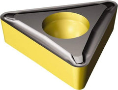 Sandvik Coromant - TCMT21.51 UF Grade 4335 Carbide Turning Insert - TiCN/AI2O3/TiN Finish, 60° Triangle, 1/4" Inscr Circle, 3/32" Thick, 1/64" Corner Radius - Apex Tool & Supply