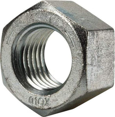 Value Collection - 1-3/4 - 5 UNC Steel Right Hand Hex Nut - 2-5/8" Across Flats, 1-1/2" High, Zinc Clear Finish - Apex Tool & Supply