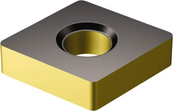Sandvik Coromant - CNMA646 KR Grade 3225 Carbide Turning Insert - TiCN/AI2O3/TiN Finish, 80° Diamond, 3/4" Inscr Circle, 1/4" Thick, 3/32" Corner Radius - Apex Tool & Supply