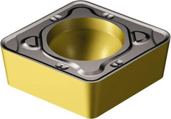 Sandvik Coromant - CCMT432 KR Grade 3210 Carbide Turning Insert - TiCN/AI2O3/TiN Finish, 80° Diamond, 1/2" Inscr Circle, 3/16" Thick, 1/32" Corner Radius - Apex Tool & Supply