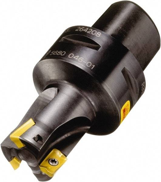 Sandvik Coromant - 2 Inserts, 20mm Cut Diam, 40mm Arbor Diam, 10mm Max Depth of Cut, Indexable Square-Shoulder Face Mill - 90° Lead Angle, 50mm High, R390-11.. Insert Compatibility, Through Coolant, Series CoroMill 390 - Apex Tool & Supply