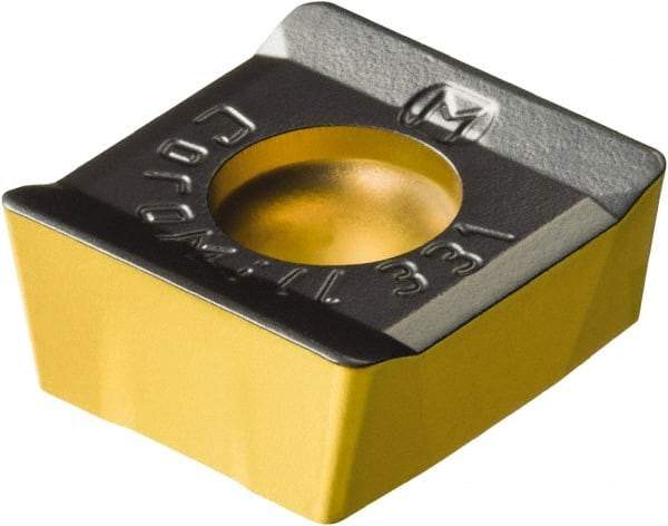 Sandvik Coromant - N331.1A054508 KM Grade 3330 Carbide Milling Insert - TiCN/Al2O3/TiN Finish, 4.45mm Thick, 0.8mm Corner Radius - Apex Tool & Supply