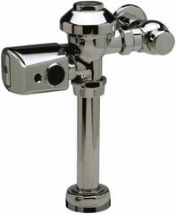 Zurn - 1-1/2" Spud Coupling, 1" Pipe, Closet Automatic Flush Valve - Single Flush, 3.5 Gal per Flush, Chrome Cover, Powered by 4 C Batteries - Apex Tool & Supply