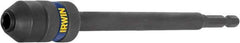 Irwin - 1/4" Drive Standard Socket Extension - 6" OAL, Black Oxide Finish - Apex Tool & Supply
