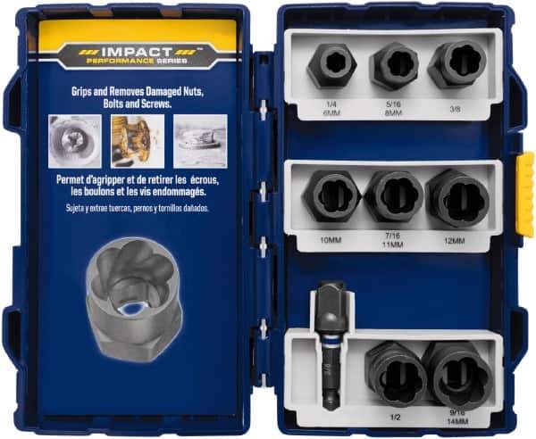 Irwin - 8 Piece Bolt Extractor Set - Plastic Case - Apex Tool & Supply
