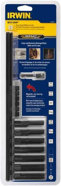 Irwin - 8 Piece Bolt Extractor Set - Magnetic Rail - Apex Tool & Supply