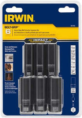 Irwin - 6 Piece Bolt Extractor Set - Magnetic Rail - Apex Tool & Supply