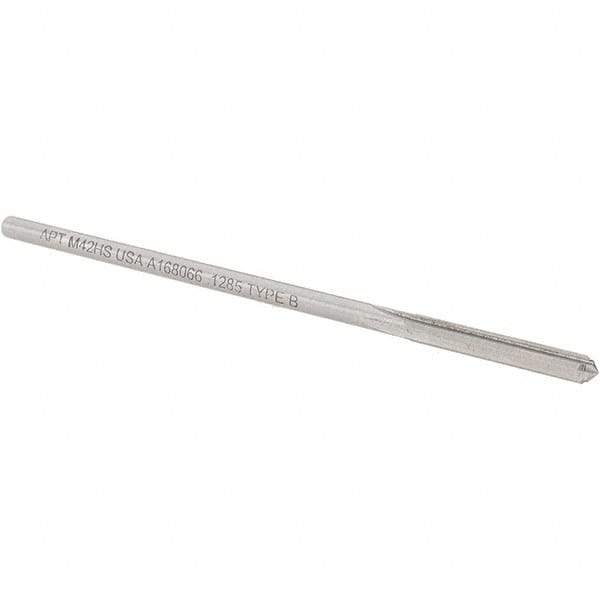 Alvord Polk - #30 Cobalt 4 Flute Chucking Reamer - Straight Flute, 0.119" Straight Shank, 7/8" Flute Length, 3-1/2" OAL - Apex Tool & Supply