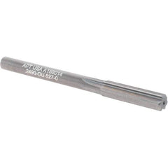 Alvord Polk - 1/4" Solid Carbide 6 Flute Chucking Reamer - Straight Flute, Straight Shank, 1" Flute Length, 3" OAL - Apex Tool & Supply