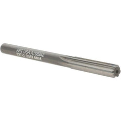 Alvord Polk - 6mm Solid Carbide 6 Flute Chucking Reamer - Straight Flute, Straight Shank, 1" Flute Length, 3" OAL - Apex Tool & Supply