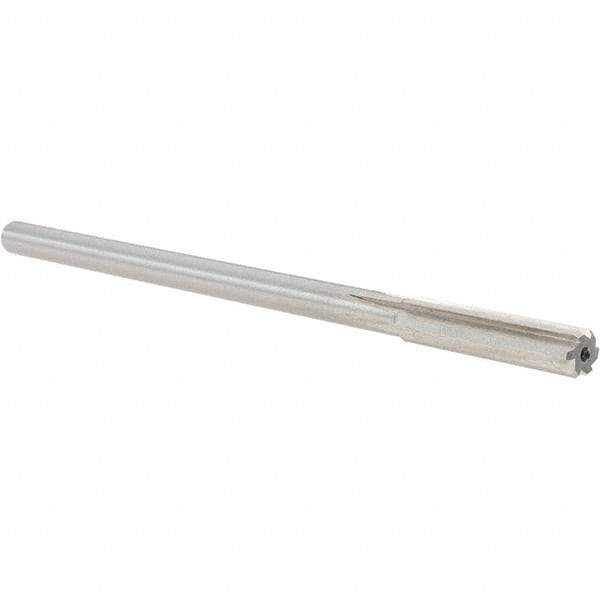 Alvord Polk - 0.32" High Speed Steel 6 Flute Chucking Reamer - Straight Flute, 0.2792" Straight Shank, 1-1/2" Flute Length, 6" OAL - Apex Tool & Supply