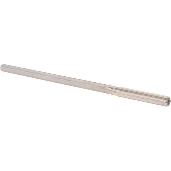 Alvord Polk - 0.2755" High Speed Steel 6 Flute Chucking Reamer - Straight Flute, 1/4" Straight Shank, 1-1/2" Flute Length, 6" OAL - Apex Tool & Supply
