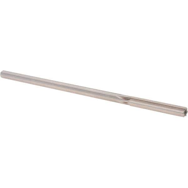 Alvord Polk - 0.247" High Speed Steel 6 Flute Chucking Reamer - Straight Flute, 0.2329" Straight Shank, 1-1/2" Flute Length, 6" OAL - Apex Tool & Supply