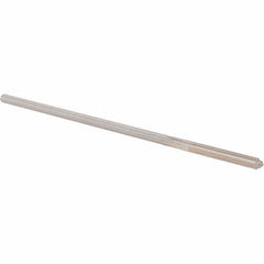 Alvord Polk - 0.134" High Speed Steel 4 Flute Chucking Reamer - Straight Flute, 0.1275" Straight Shank, 1" Flute Length, 4" OAL - Apex Tool & Supply