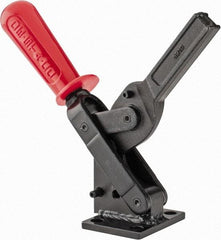 De-Sta-Co - 1,601 Lb Holding Capacity, Vertical Handle, Manual Hold Down Toggle Clamp - 71° Handle Movement, 132° Bar Opening, Solid Bar, Flanged Base, Oxide Finish, Forged Alloy Steel - Apex Tool & Supply