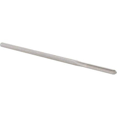 Alvord Polk - 0.1465" High Speed Steel 4 Flute Chucking Reamer - Straight Flute, 0.143" Straight Shank, 1" Flute Length, 4" OAL - Apex Tool & Supply