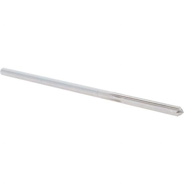 Alvord Polk - 0.1805" High Speed Steel 6 Flute Chucking Reamer - Straight Flute, 0.1755" Straight Shank, 1-1/8" Flute Length, 4-1/2" OAL - Apex Tool & Supply