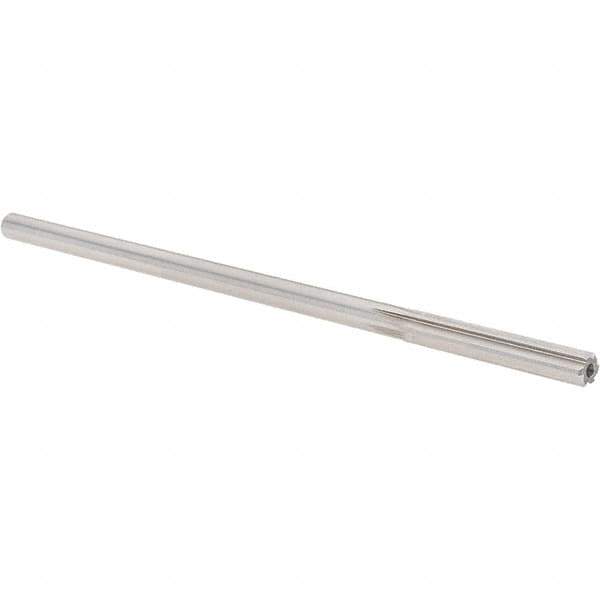 Alvord Polk - 0.2405" High Speed Steel 6 Flute Chucking Reamer - Straight Flute, 0.2329" Straight Shank, 1-1/2" Flute Length, 6" OAL - Apex Tool & Supply