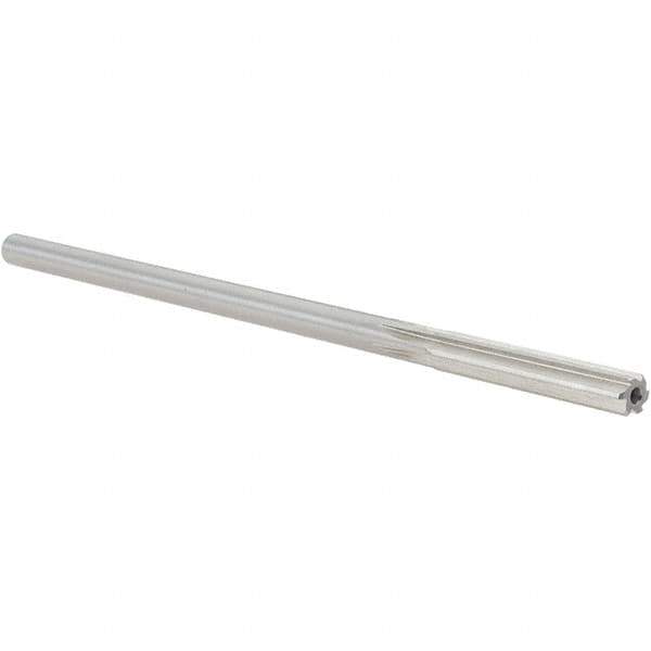 Alvord Polk - 0.2465" High Speed Steel 6 Flute Chucking Reamer - Straight Flute, 0.2329" Straight Shank, 1-1/2" Flute Length, 6" OAL - Apex Tool & Supply