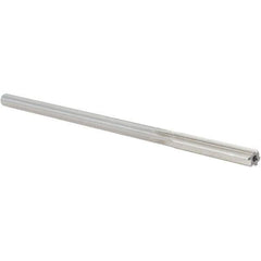 Alvord Polk - 0.2465" High Speed Steel 6 Flute Chucking Reamer - Straight Flute, 0.2329" Straight Shank, 1-1/2" Flute Length, 6" OAL - Apex Tool & Supply