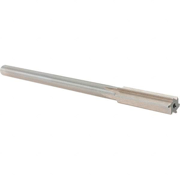 Alvord Polk - 0.472" High Speed Steel 6 Flute Chucking Reamer - Straight Flute, 0.4355" Straight Shank, 2" Flute Length, 8" OAL - Apex Tool & Supply