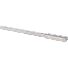 Alvord Polk - 0.474" High Speed Steel 6 Flute Chucking Reamer - Straight Flute, 0.4355" Straight Shank, 2" Flute Length, 8" OAL - Apex Tool & Supply