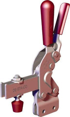 De-Sta-Co - 1,401 Lb Holding Capacity, Vertical Handle, Manual Hold Down Toggle Clamp - 66° Handle Movement, 78° Bar Opening, U-Bar, Straight Base, Carbon Steel - Apex Tool & Supply