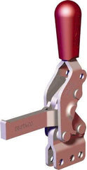 De-Sta-Co - 607 Lb Holding Capacity, Vertical Handle, Manual Hold Down Toggle Clamp - 66° Handle Movement, 75° Bar Opening, Solid Bar, Straight Base, Carbon Steel - Apex Tool & Supply