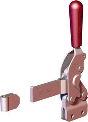 De-Sta-Co - 1,401 Lb Holding Capacity, Vertical Handle, Manual Hold Down Toggle Clamp - 66° Handle Movement, 78° Bar Opening, Solid Bar, Straight Base, Carbon Steel - Apex Tool & Supply