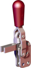 De-Sta-Co - 200 Lb Holding Capacity, Vertical Handle, Manual Hold Down Toggle Clamp - 65° Handle Movement, 105° Bar Opening, U-Bar, Straight Base, Carbon Steel - Apex Tool & Supply