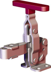 De-Sta-Co - 375 Lb Holding Capacity, Vertical Handle, Manual Hold Down Toggle Clamp - 57° Handle Movement, 99° Bar Opening, U-Bar, Flanged Base, Carbon Steel - Apex Tool & Supply