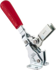 De-Sta-Co - 375 Lb Holding Capacity, Vertical Handle, Manual Hold Down Toggle Clamp - 57° Handle Movement, 99° Bar Opening, U-Bar, Flanged Base, Carbon Steel - Apex Tool & Supply