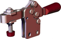 De-Sta-Co - 151 Lb Holding Capacity, Horizontal Handle, Manual Hold Down Toggle Clamp - 60° Handle Movement, 90° Bar Opening, U-Bar, Straight Base, Carbon Steel - Apex Tool & Supply