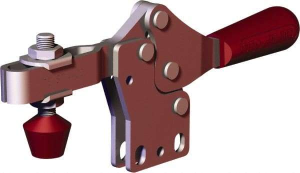 De-Sta-Co - 499 Lb Holding Capacity, Horizontal Handle, Manual Hold Down Toggle Clamp - 56° Handle Movement, 91° Bar Opening, U-Bar, Straight Base, Carbon Steel - Apex Tool & Supply