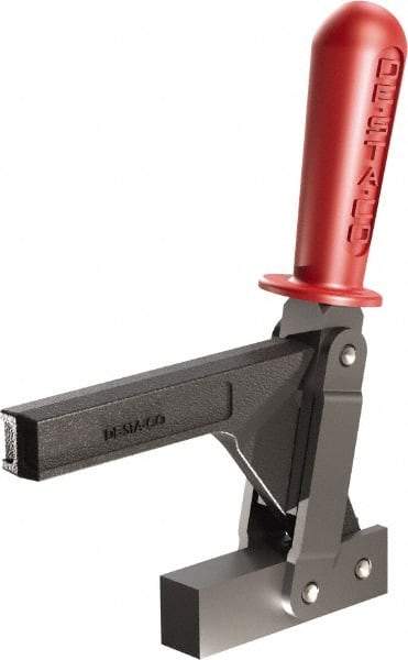 De-Sta-Co - 1,147 Lb Holding Capacity, Vertical Handle, Manual Hold Down Toggle Clamp - 138° Handle Movement, 74° Bar Opening, Solid Bar, Solid Base, Oxide Finish, Forged Alloy Steel - Apex Tool & Supply
