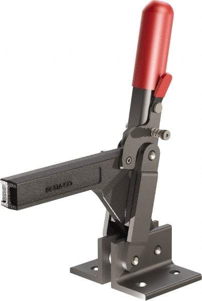 De-Sta-Co - 1,147 Lb Holding Capacity, Vertical Handle, Manual Hold Down Toggle Clamp - 138° Handle Movement, 74° Bar Opening, Solid Bar, Flanged Base, Oxide Finish, Forged Alloy Steel - Apex Tool & Supply