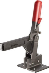 De-Sta-Co - 1,147 Lb Holding Capacity, Vertical Handle, Manual Hold Down Toggle Clamp - 138° Handle Movement, 74° Bar Opening, Solid Bar, Flanged Base, Oxide Finish, Forged Alloy Steel - Apex Tool & Supply
