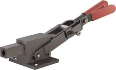De-Sta-Co - 5,800.07 Lb Load Capacity, Flanged Base, Carbon Steel, Standard Straight Line Action Clamp - 4 Mounting Holes, 0.41" Mounting Hole Diam, 0.41" Plunger Diam, Straight Handle - Apex Tool & Supply