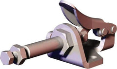 De-Sta-Co - 150.62 Lb Load Capacity, Flanged Base, Stainless Steel, Standard Straight Line Action Clamp - 5 Mounting Holes, 0.19" Mounting Hole Diam, 0.28" Plunger Diam, Thumb Handle - Apex Tool & Supply
