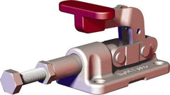 De-Sta-Co - 562.02 Lb Load Capacity, Flanged Base, Stainless Steel, Standard Straight Line Action Clamp - 4 Mounting Holes, 0.22" Mounting Hole Diam, 0.39" Plunger Diam, T-Handle Handle - Apex Tool & Supply