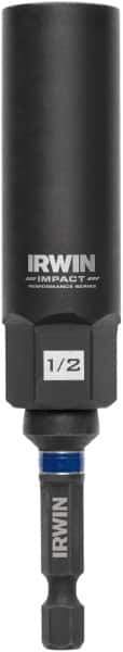 Irwin - 3/8" Drive Reverse Spiral Flute Hex Bolt Remover - 1/4" Hex, 2-1/2" OAL - Apex Tool & Supply