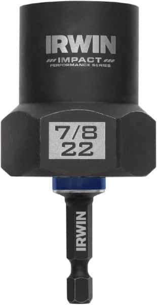 Irwin - 1/2" Drive Reverse Spiral Flute Hex Bolt Remover - 1/4" Hex, 1-3/4" OAL - Apex Tool & Supply