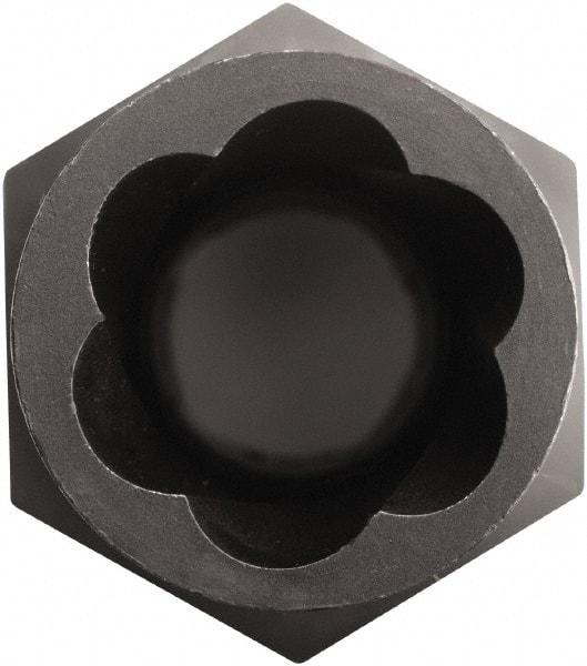 Irwin - 3/8" Drive Reverse Spiral Flute Hex Bolt Remover - 1/4" Hex, 2-1/2" OAL - Apex Tool & Supply